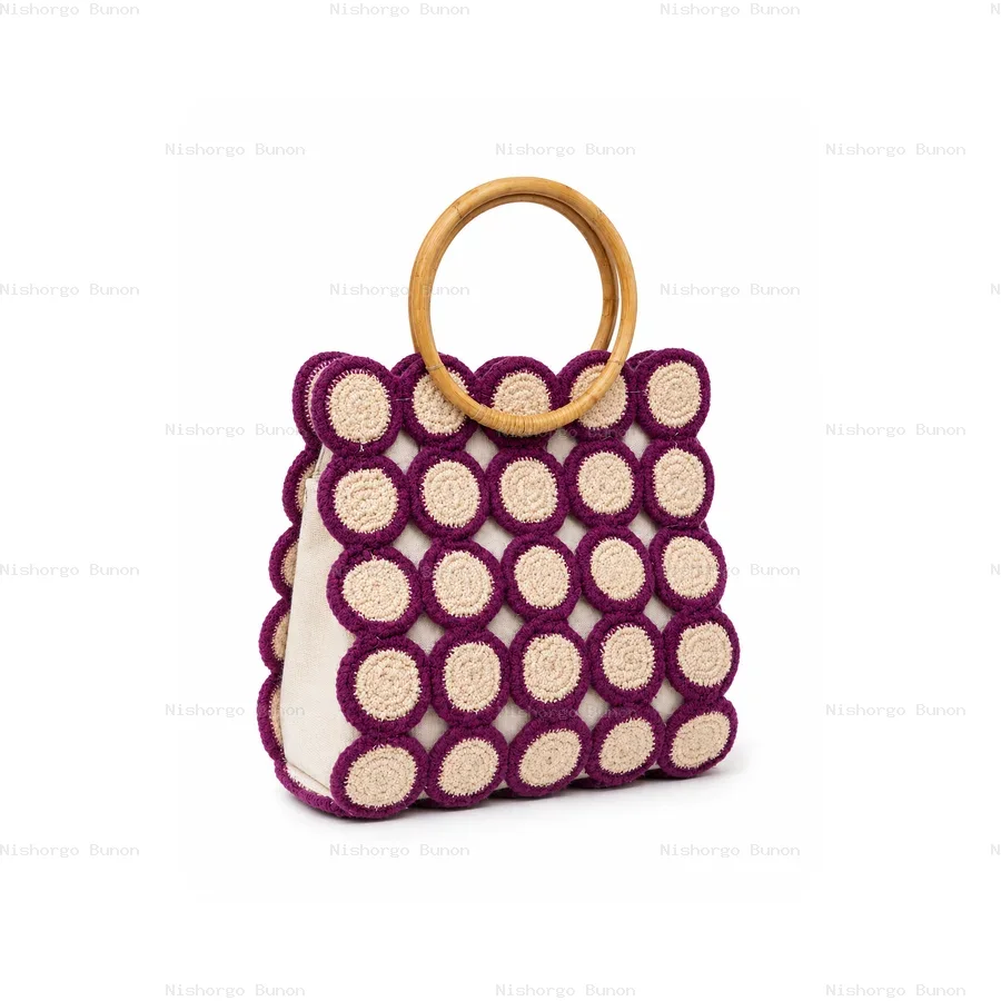 Purple Circle Tote Bag